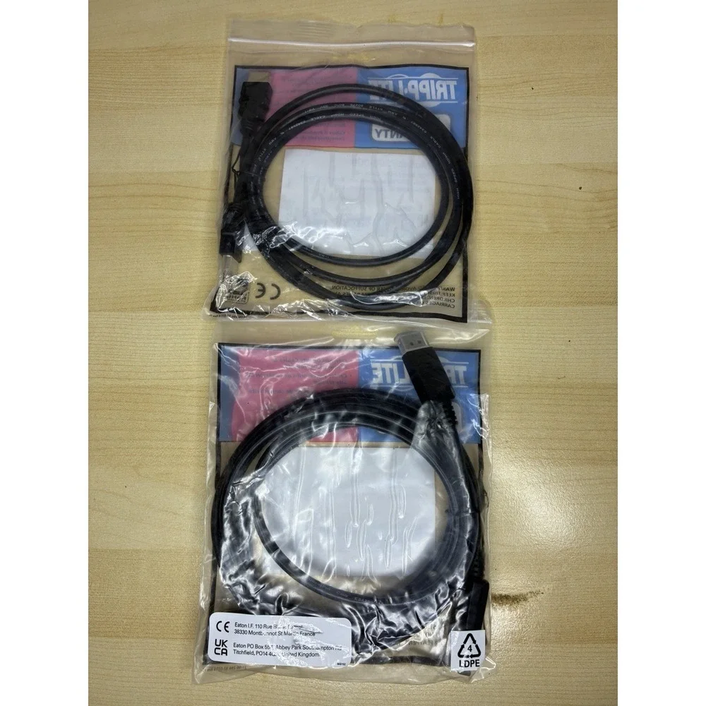 Tripp-Lite Display Port Cable P580-010 & HDMI Cable P568-006 Lot of 2 New